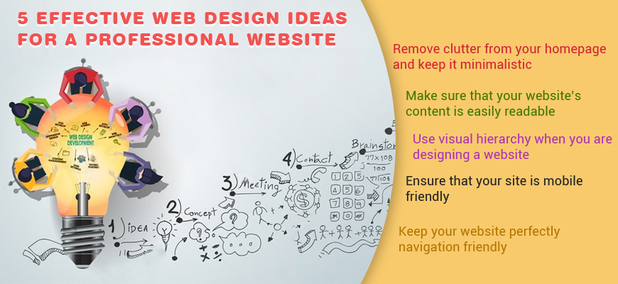 5 effective web design ideas for a professional website